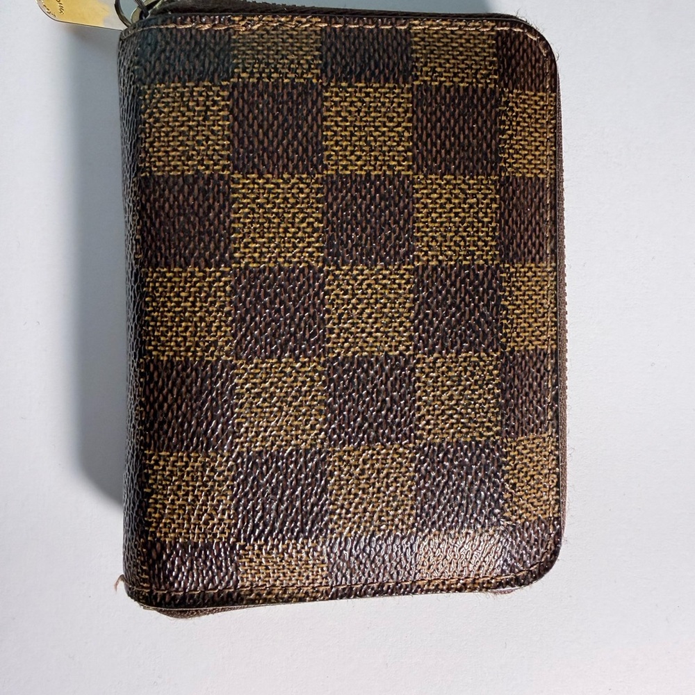 Louis Vuitton Brown and Gold Monogram Zip Wallet